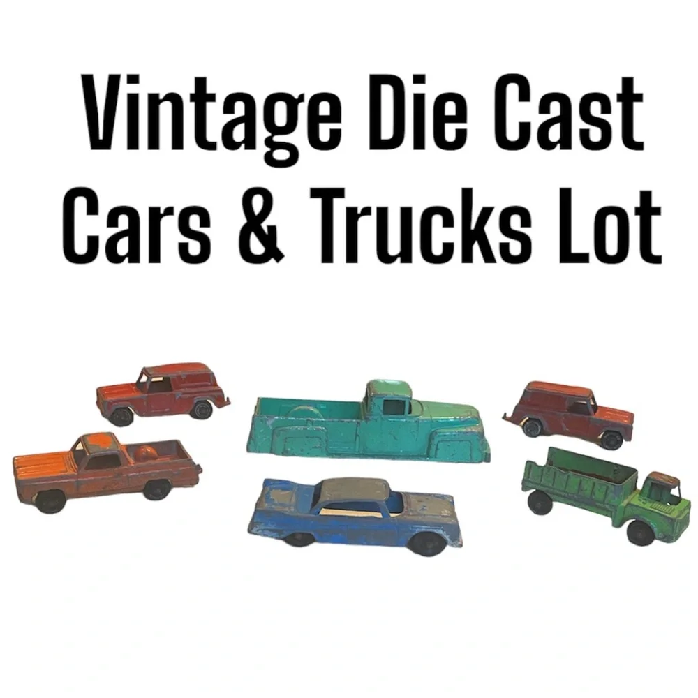 Die Cast Cars Lot Trucks Hubley Tootsie Vintage Matchbox Toys Antique 1950s 60s